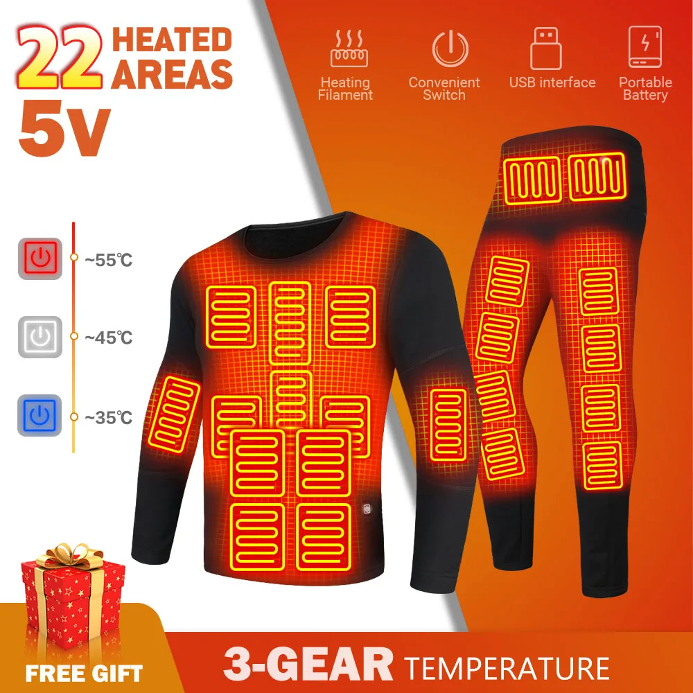 Heated Underwear Thermal Underwear Men motorcycle underwear men thermal underwear Heating Motorcycle Jacket USB Electric Heating Thermal Winter Heated Clothing