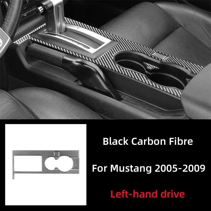 

For Ford Mustang GT 2005-2009 S197 Accessories Carbon Fiber Car Gear Box Shift Panel Sticker Trim Frame Cover Decoration Decals