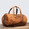 Cowhide Leather Duffle Weekender Bags Carry On Messenger Bag Men's Vintage Duffel Travel Bag Gym Sport Tote Bags Leathfocus 2