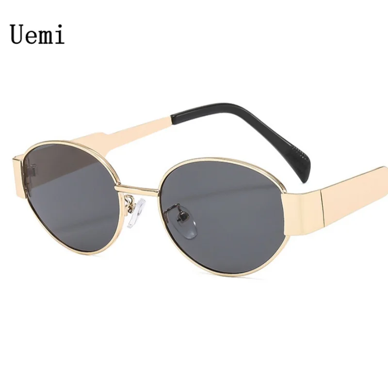 New Fashion Retro Punk Oval Sunglasses For Women Men Vintage Small Metal Frame Sun Glasses Trending Shades UV400 Eyeglasses