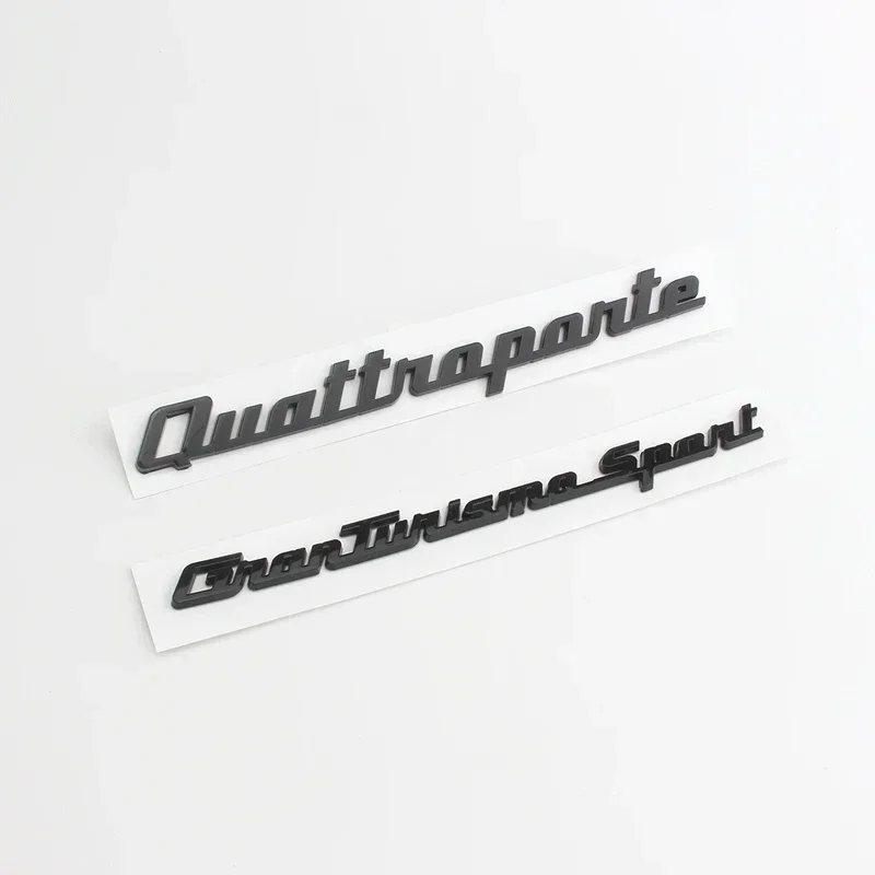 Maserati GTS Ghibli Gransport Granlusso Quattroporte 용 블랙 ABS 사이드 펜더 엠블럼 후면 부츠 트렁크 로고 배지 스티커 데칼
