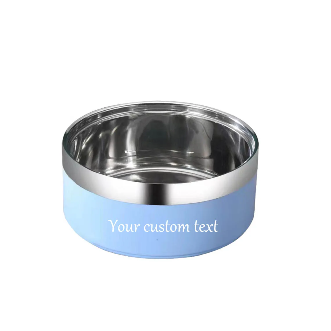 Customizable Stainless Steel Pet Bowl with Name - Personalized Colored Accessory