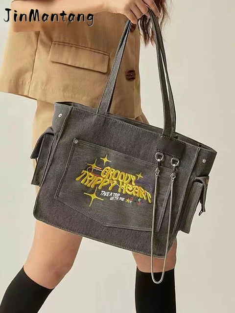 Fashion Denim Handbag for Women 2023 Trendy Vintage Totes Bag Female Small  Underarm Bags Casual Retro Mini Shoulder Bag - AliExpress