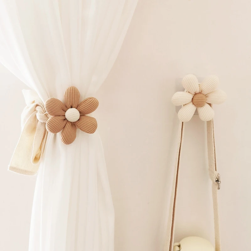 Description Picture 4 of itemINS Flower Shape Tieback Window Curtain Buckle Clip Kids Room Hanging Curtain Holders Tie Backs Curtain Accessories Home Decor