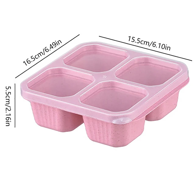 Boîte à collation avec quatre couvercles transparents, assiette à collation avec boîte à fruits secs, boîte à thé et à repas, assiette à collation fraîche 6