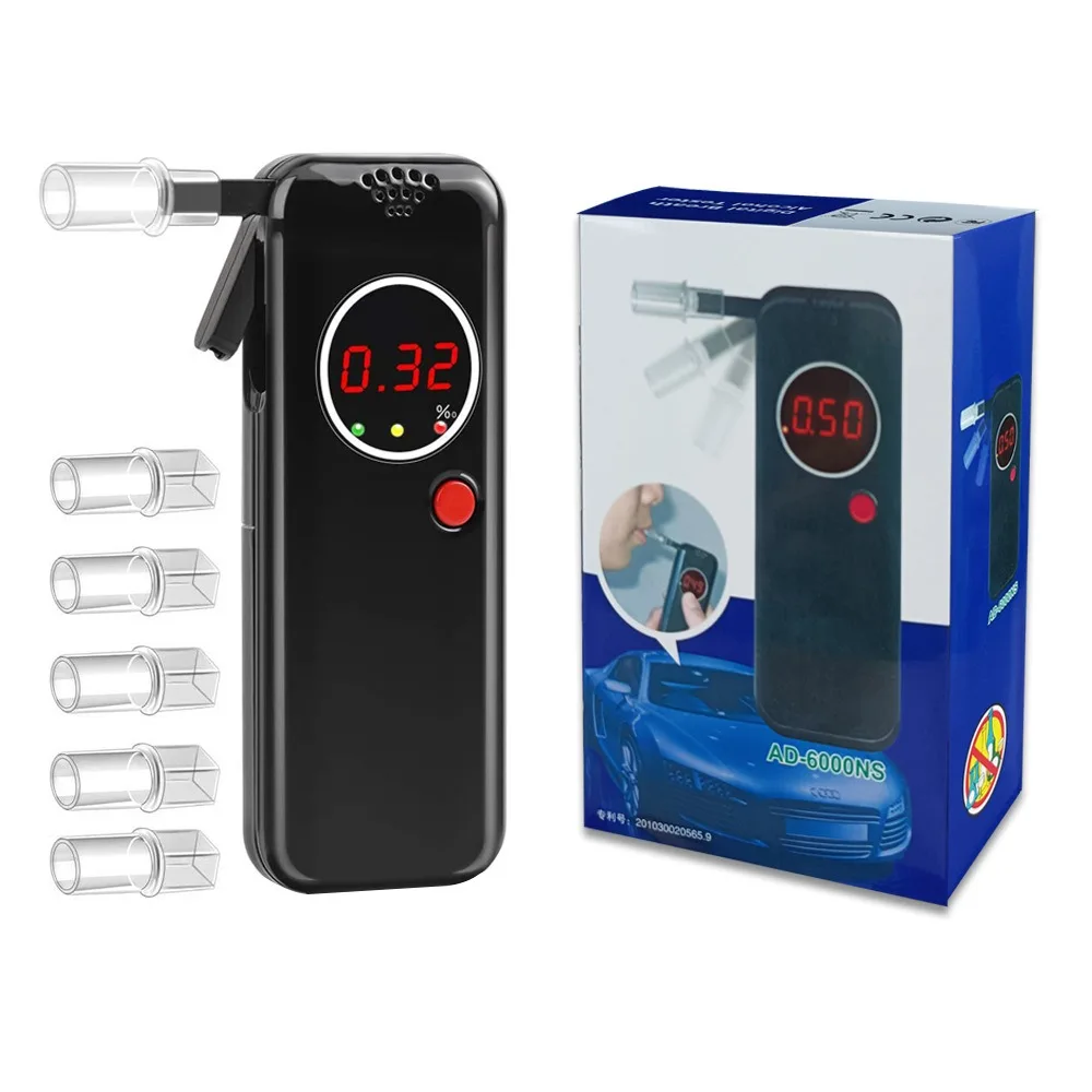 Alcohol Tester LCD Screen Digital Breath Tester Breathalyzer Police Alcotest Backlight Display Handheld
