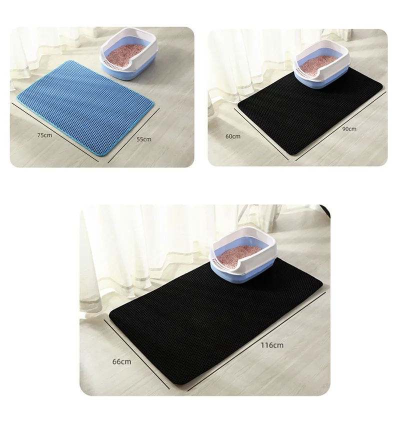 Cat Litter Mat Pet Toilet Waterproof Double Layer Nonslip Sand Washable Clean