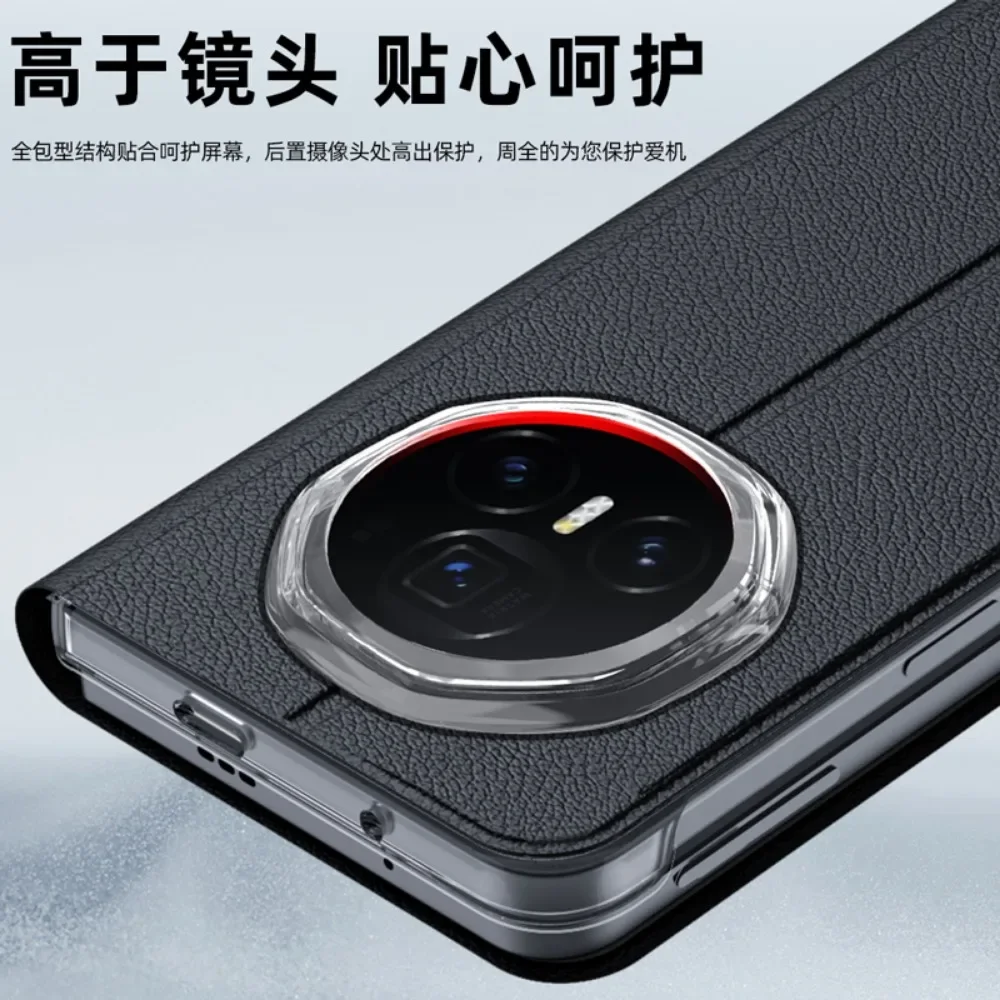 Luxury Matte Skin-Friendly Leather Flip Case - All-Inclusive Shockproof Protection with Magnetic Bracket