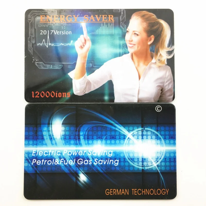 Custom  Quantum negative ions 13000 power bio energy health card terahertz electric power saving card energy fuel saver