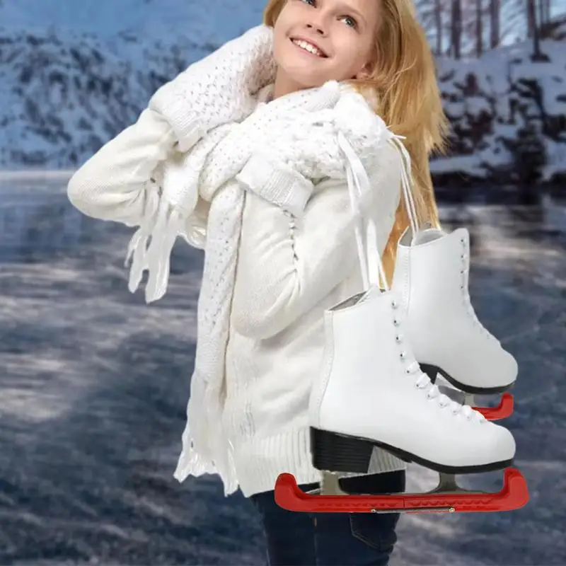 Adjustable Skate Guards Ice Skating Hockey Skate Covers Adjustable Guard Anti-Freeze Protector SElastic Ice