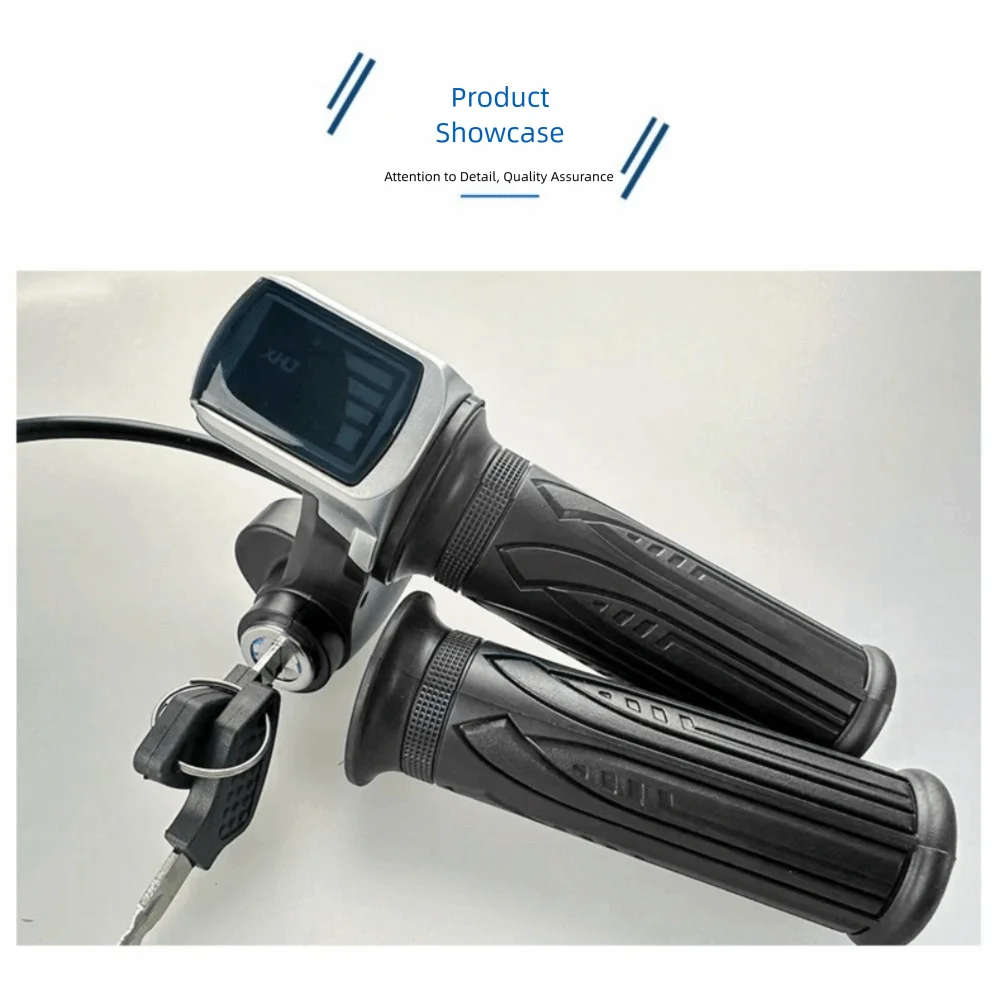 Electric Bike LCD Display Throttle with Power Indicator and Key Lock