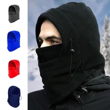 Men's Fleece Plush Balaclava Winter Women's Waterproof Mask Snood Scarf Beanie Hat Outdoor Hiking Head Hood Neckwarmer Bonnets