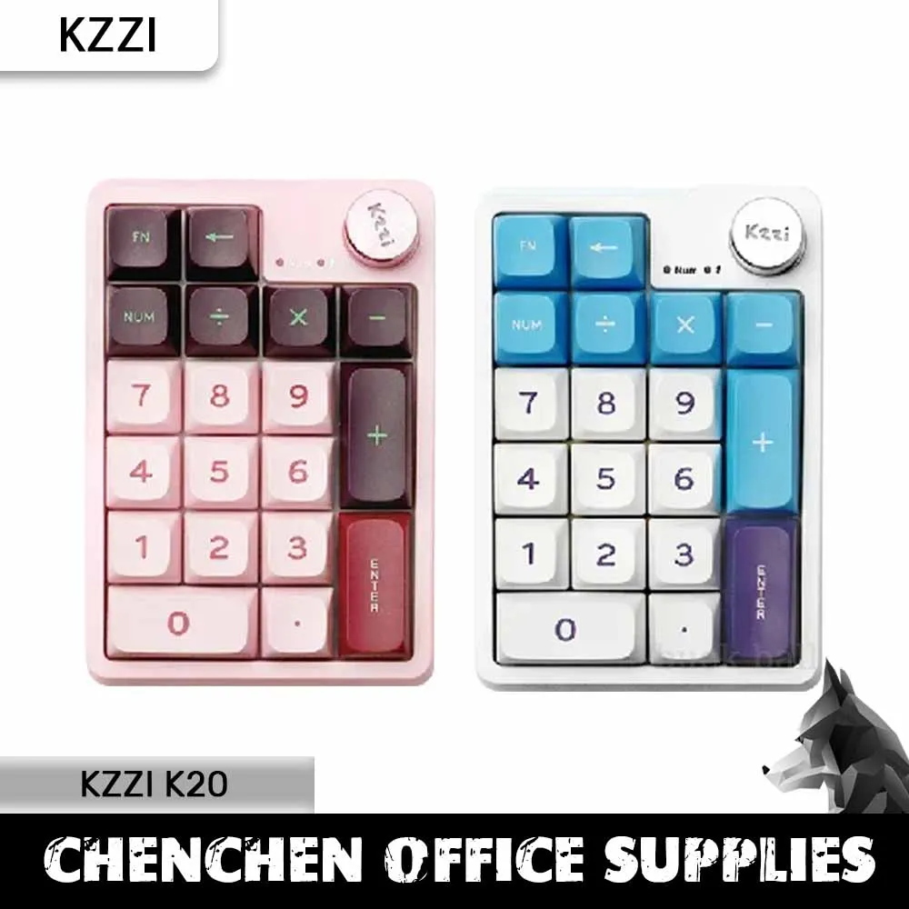 Kzzi K20 Numero Tastiera 19 Tasti Mini Pad Portatile 3 Modalità 2.4G Tastiere Di Personalizzazione Bluetooth Wireless Per Tastiera Numerica Portatile
