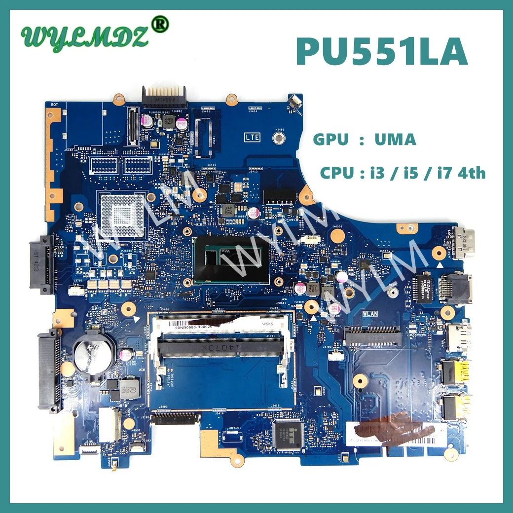 

PU551LA I5/I7 CPU GT820M/1G Mainboard For ASUS PRO551L PU551LD PU551LA PU551L PU551 Laptop Motherboard 100% OK