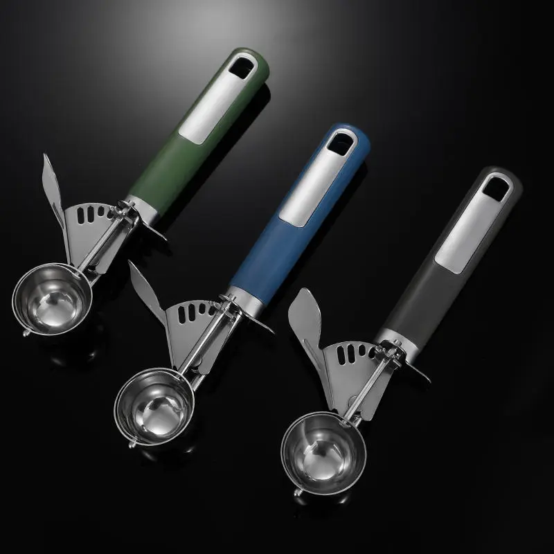 Stainless Steel Trigger Release Ice Cream Dough Scoop Digger Spade Ball Maker Ice cream Scooper Cream spoon Cookie Scoop