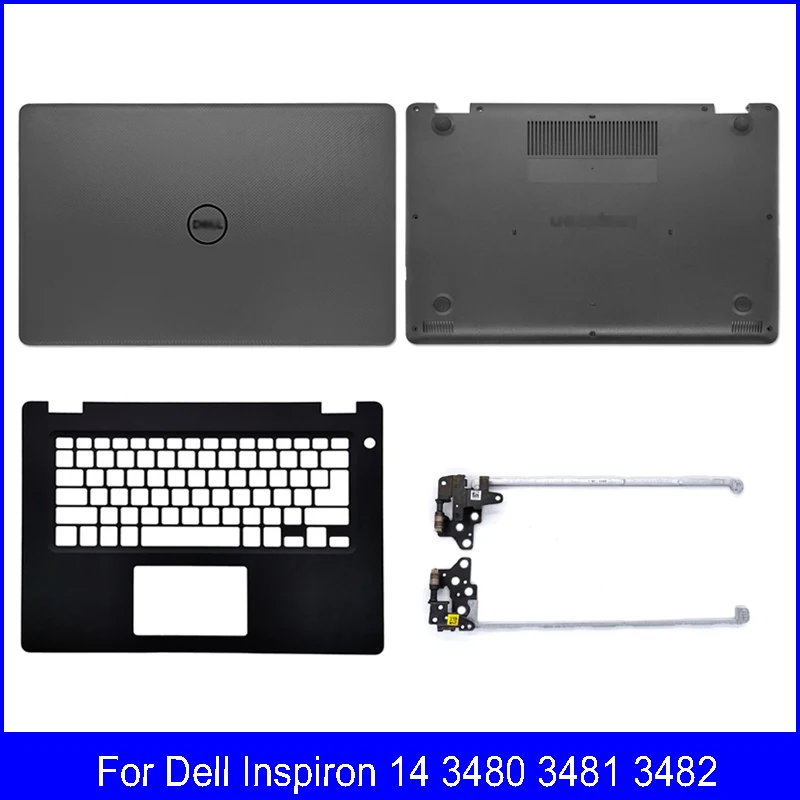 New Laptop Lcd Cover Palmrest Bottom Case Hinges For Dell Inspiron 14