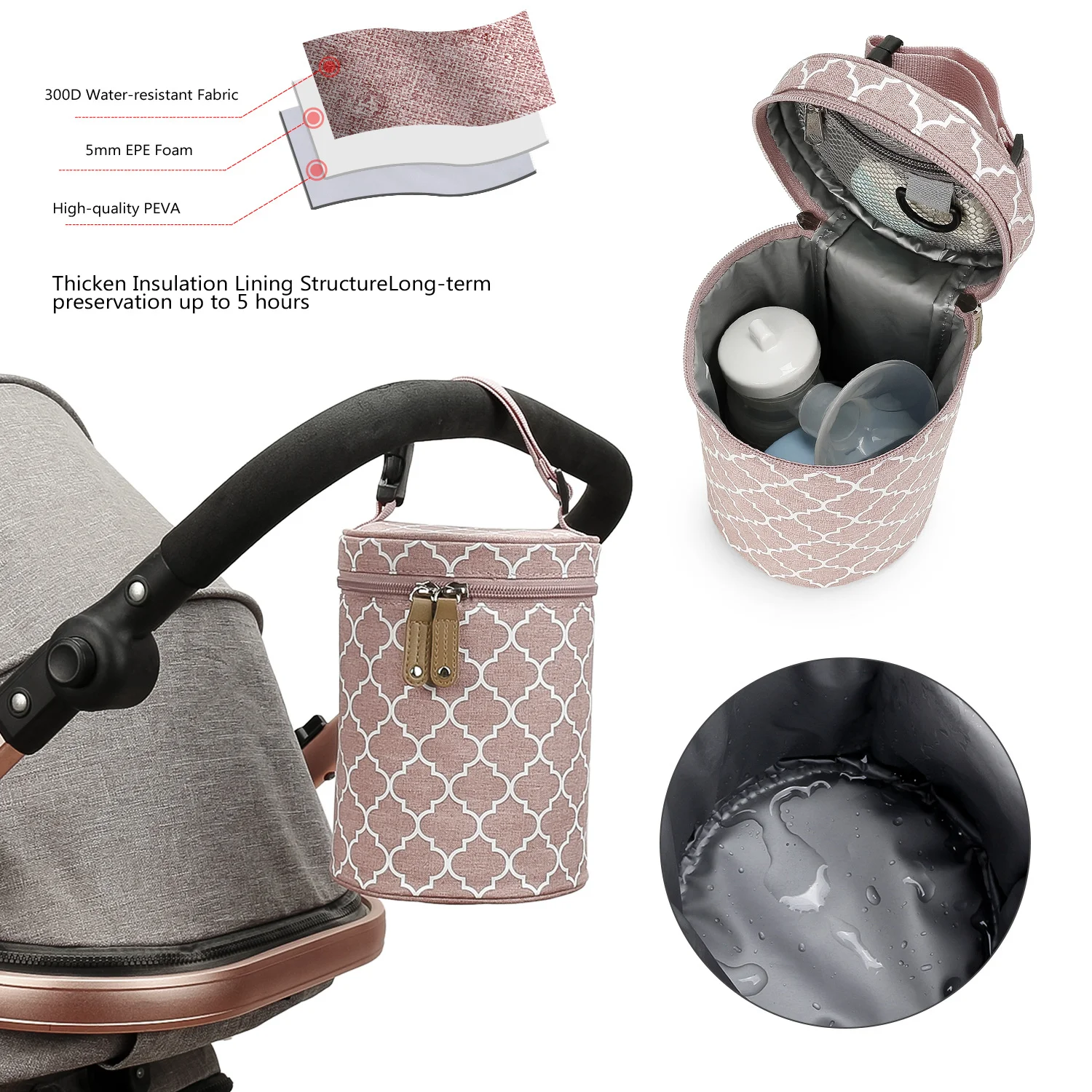 Portable Baby Care Tools Hanging Baby Bottles Warmer Bag Outdoor Travel Baby Bottle Holder Handbags Feeding Cooler Thermal Bag 5