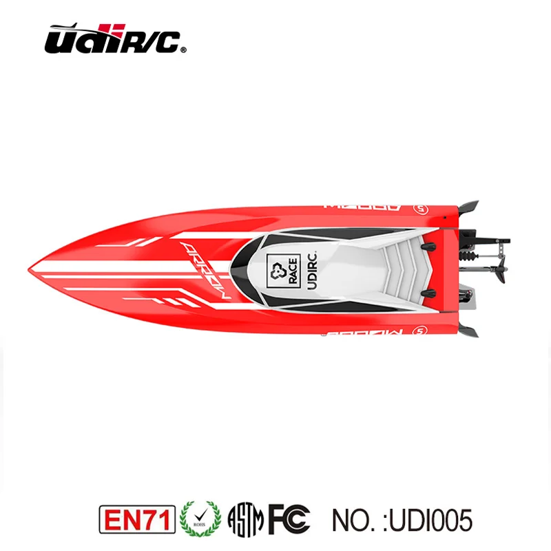 RC Boat High Speed 50km/h UDiRC UDI005 Waterproof 2.4GHz Radio Control Boat Brushless RC Speedboat Pvc Boat Toys Gift For Kids 5