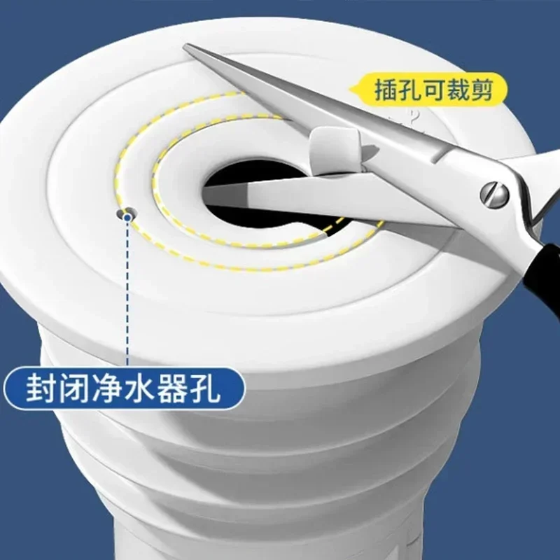 Bathroom Accessories Floor Drain Water Plug Silicone Sewer Pipe Sealing Ring Anti-backflow Anti-odor Sink Drainer Trap Bathtub