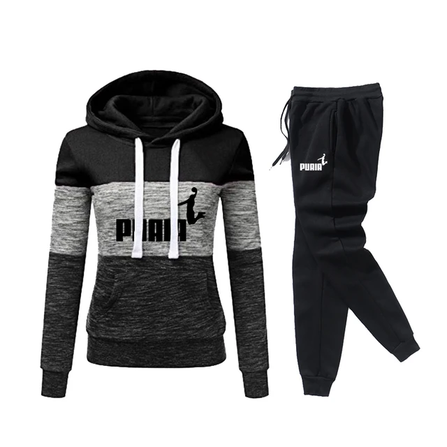 Patchwork Hooded Tracksuit Set 6