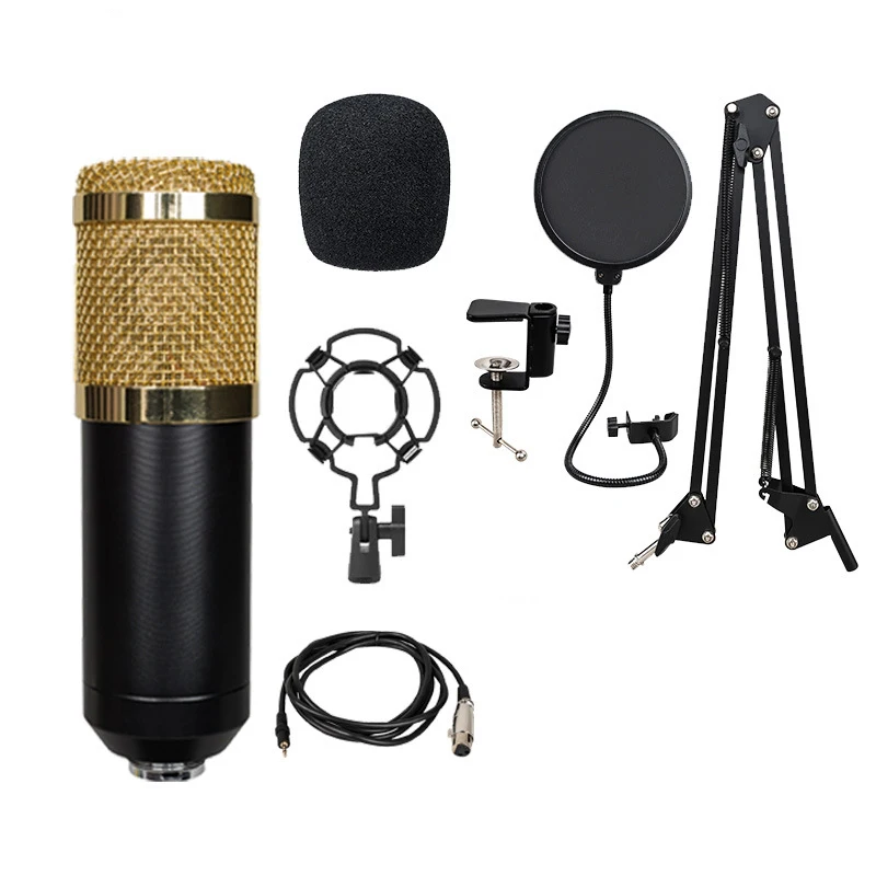 Professional Studio Microphone Wired Condenser Microphone For PC Computer Notebook Game Streaming Video Karaoke KTV Microphone 