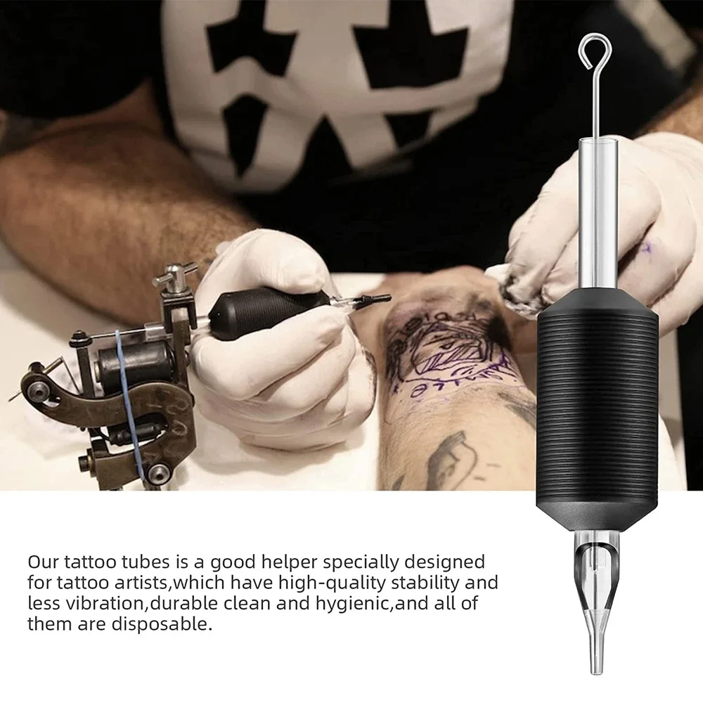 Tattoo Grip Cover 25MM 20PCS Tattoo Grip Tubes Disposable Soft Silicone Tattoo Grip 3R 5R 7R 9R 11R for Needles Gun Supplies Cartridge Grips