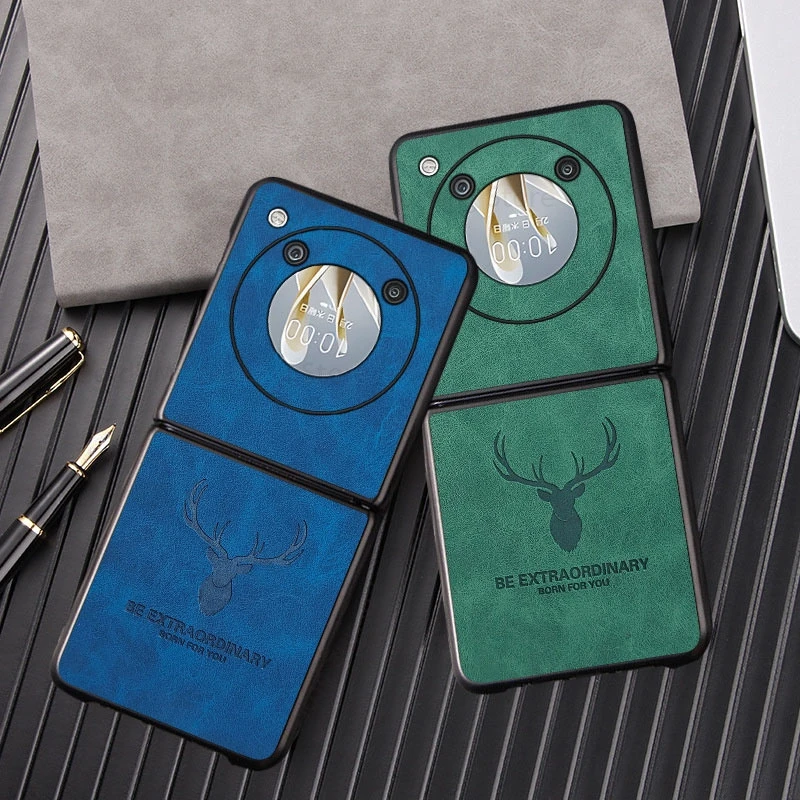 Compatibile con ZTE Nubia Flip 5G Custodia,Custodia protettiva per telefono 2 in 1 (PC+pelle) Blue