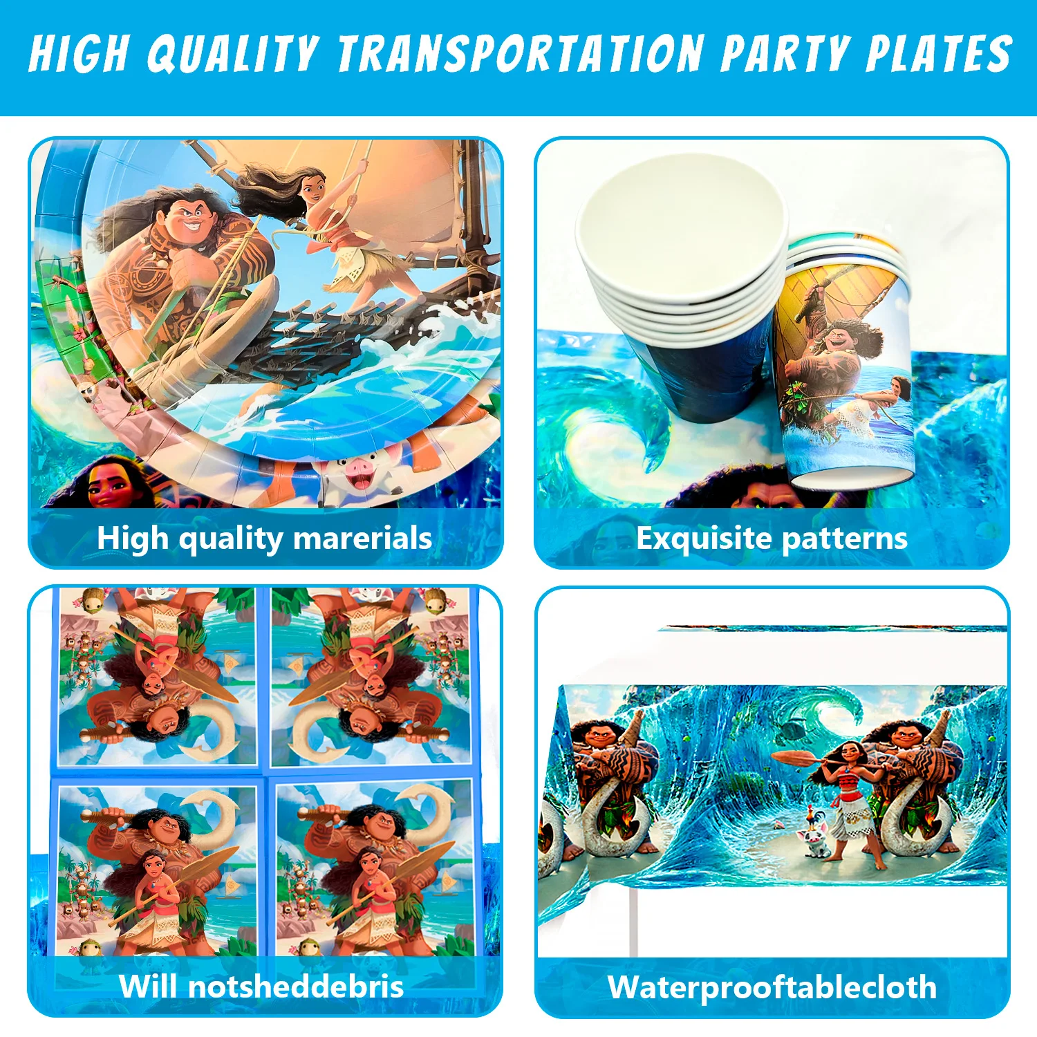 Moana Birthday Party Supplies Complete Set
