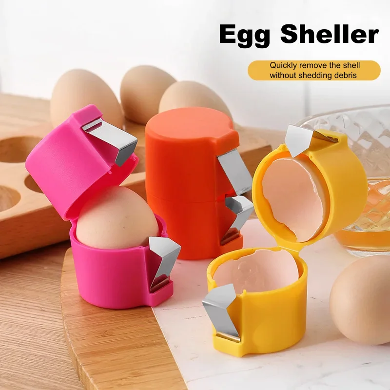 XMSJ Eggshell Opener Raw Egg Cracker Separator Beater Handheld Egg Shell Cutter Beater Home Use Household Kitchen Baking Tools