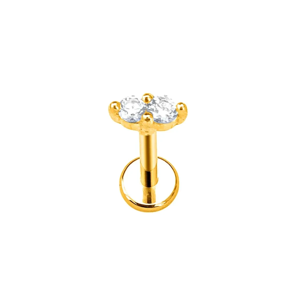 Piercing jewelry Body piercing earrings Ear piercing jewelry Metal jewelry Body piercing jewelry Body jewelry ASTM F136 G23 Titanium Heart Moon Star Claws Petals Drop Threadless Piercing Cross Lightning CZ Flat Back Pin Push in Earring