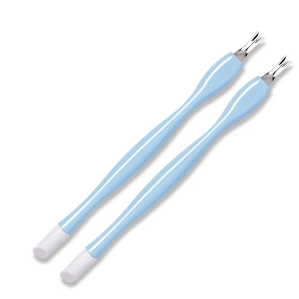 Description Picture 4 of item2 Ways Manicure Nail Cuticle UV Gel Polish Pusher Remover Trimmer Stainless Steel Pedicure Dead Skin Cuticle Care Tools