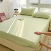 2025 New Cotton Bed Hat A Class 40s Washed Single Product Series Bed Cover Skin Friendly Breathable Mattress Cover with Elastic 1