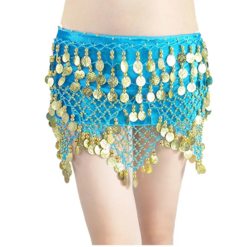 

2023 блестящая танцевальная одежда с блестками для взрослых, набедренный шарф для Bellydance, юбка с поясом, костюм для сцены, одежда для тренировок, одежда для занятий