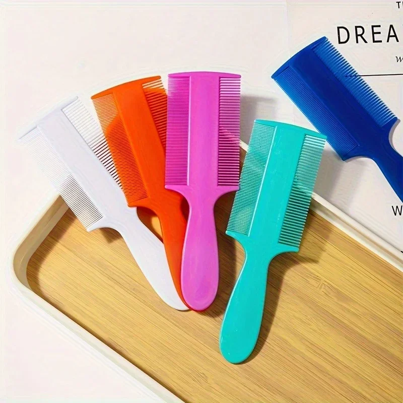 6pcs Scalp Massager Comb for Adults, Double-Sided Fine Teeth, ABS Plastic Handle, Plastic Bristle, Suitable for Normal Hair Type