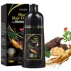 500ml Natural Herbal Hair Dye Shampoo 3 in 1 Change Hair Color Gray Hair to Dark Brown Black Deep Nourishing Fashion Hair Care 3