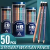 M&G 30pcs/50pcs pack wooden pencils 2b students special children's pencils elementary school students non-toxic first grade hb h 1