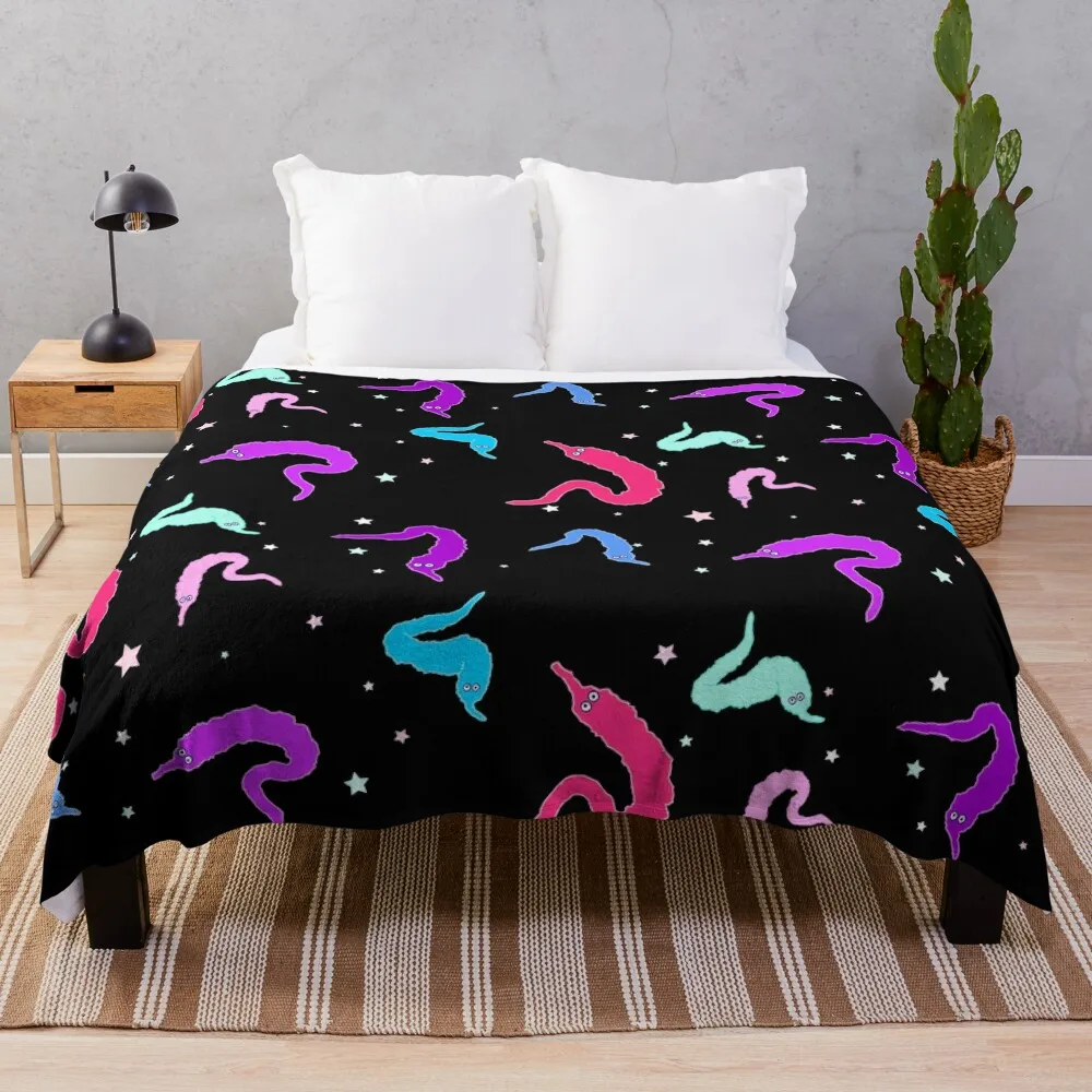 

Worms in Space Throw Blanket Custom Blanket