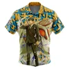 Eevee Face Pokemon Button Up Hawaiian ShirtMen's Japanese Casual Shirt Summer Parent-child Wear 2