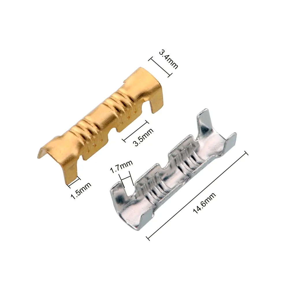 453 U-shaped Terminal Tab Cold Inserts Connectors Small Teeth Fascia 0.3-1.5mm2 with Heat Shrinkable Tube Car Accessories