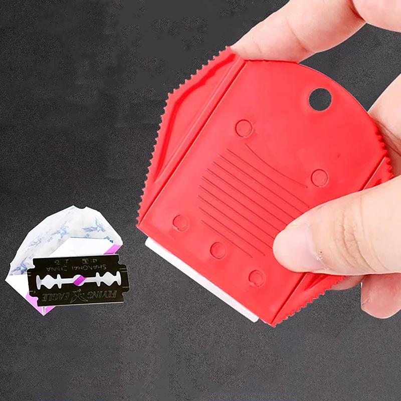 Phone LCD Screen Separator Plastic Glue Remove Tool For Digitizer Lcd Display Screen Three-hole Razor Blade Painting Scraper Holder Double-sided