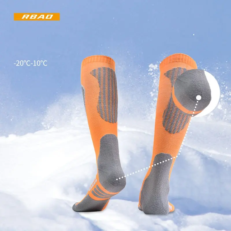 1 Pairs Winter Camping Ski Socks For Men Women Long Warm Socks Thick Compression Sports Snowboarding Hiking Thermal
