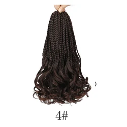 Boho French Curl Crochet Hair Extensions - Three Strand Goddess Braids with Curly Ends - 24inches (4)