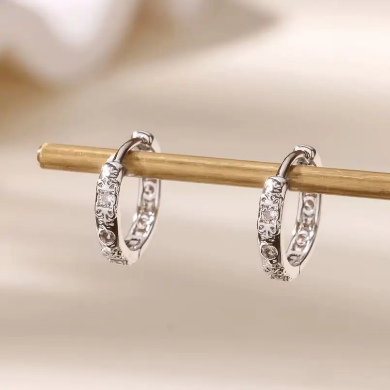 Stainless Steel Simple Circle Hoop Earrings for Women