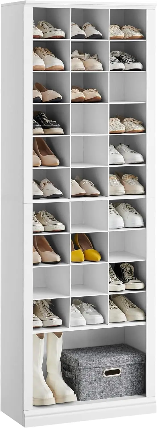 

11-Tier Shoe Storage Cabinet,Free Standing Closet Organizers and Storage with 31 Open Cubbie,Space Saving Shoe Rack for Entryway