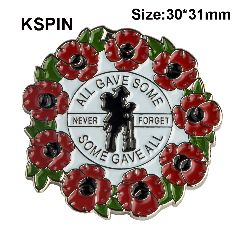 3D Poppy Flower Brooch Badges on Backpack Pin Brooch Lapel Pins Badge