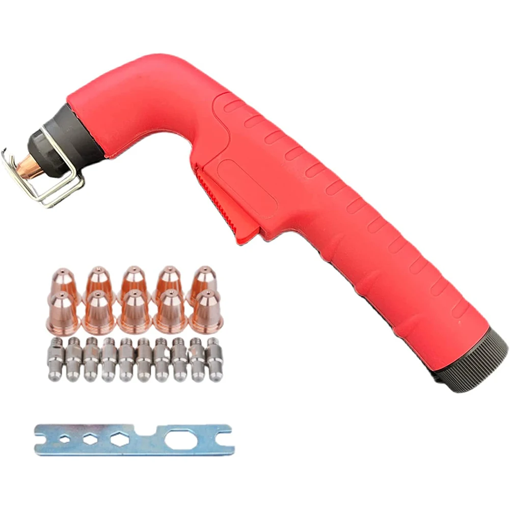 

22pcs S45 Plasma Torch Head With Electrodes PR0110 Tips PD0116-08 Plasma Cutting 40A Low-frequency Torch Handle Welding Parts