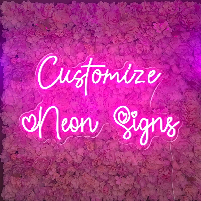 CustomNeonLedSignPersonalizedNeonSignForWeddingHappyBirthday