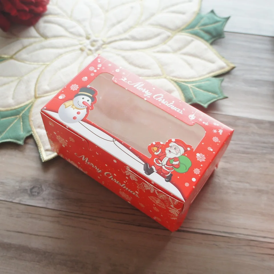 Buste Regalo Natalizie 3D – 2 Pezzi A Forma Di Pupazzo Di Neve E Babbo Natale, Con Cerniera E Finestra A Cuore, In Tessuto
