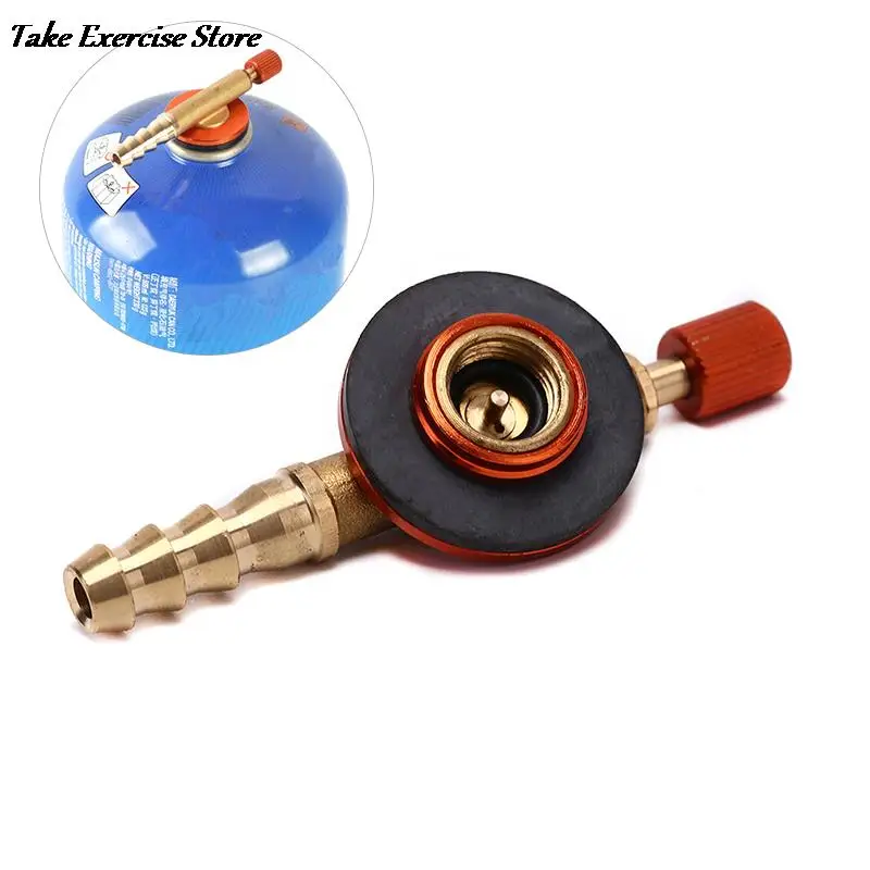 Outdoor Camping Gas Stove Safe Switching Charging Inflatable Valve Adapter for Flat Tank Liquefied Gas Cylinder Stainless Steel