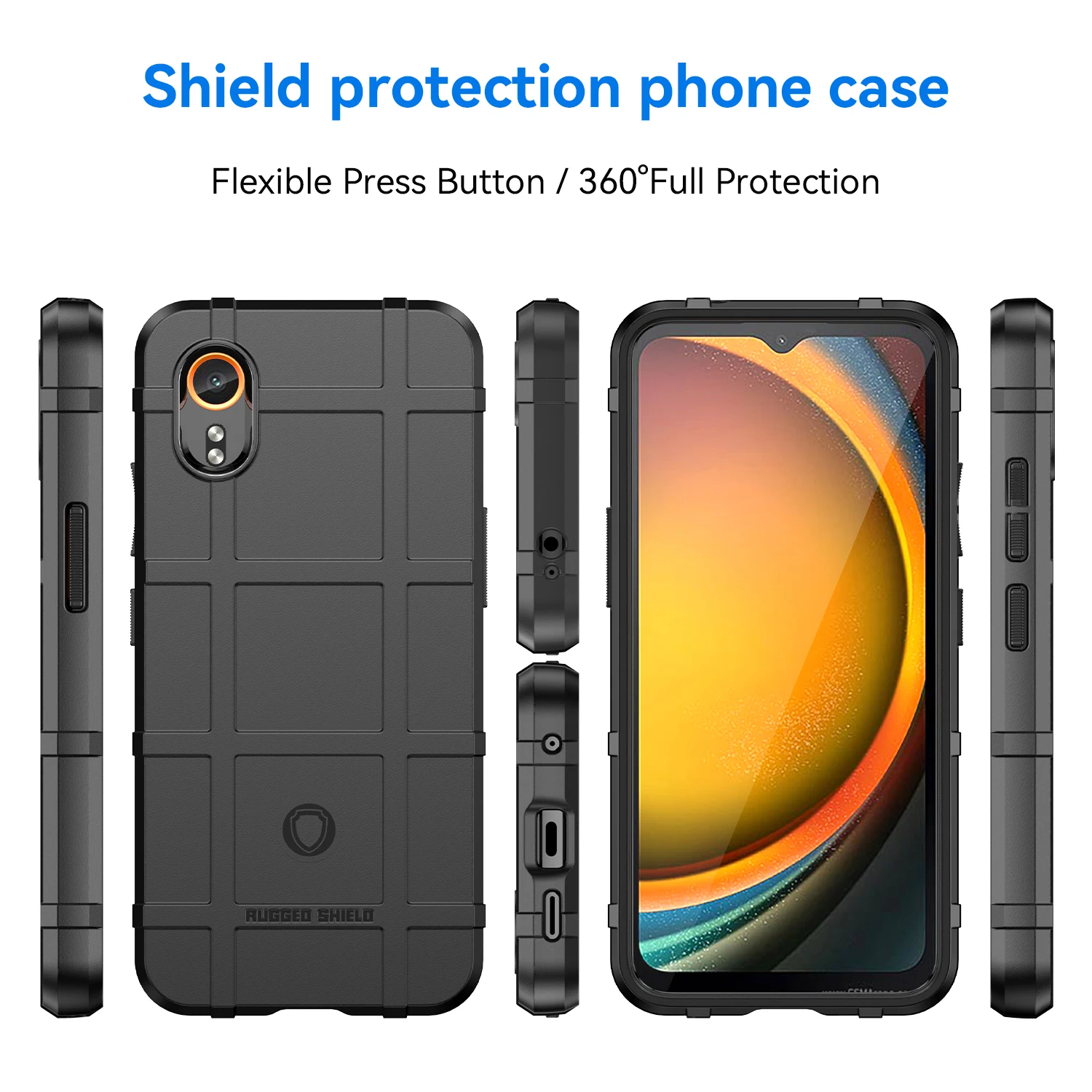 Armor Shield Soft Silicone Back Cover Anti-Knock Matte Phone Case